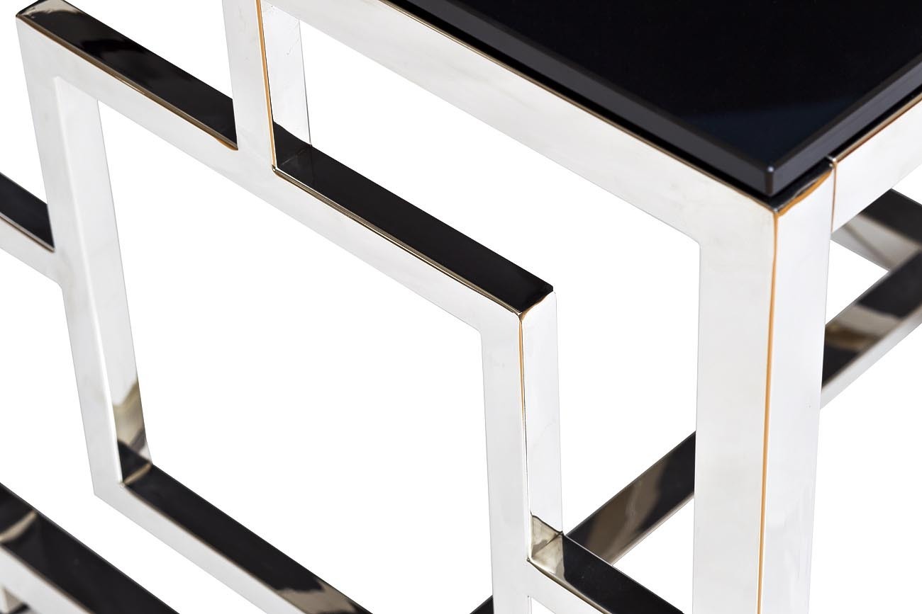 Стол журнальный с черной столешницей Garda Decor GY-ET2051212