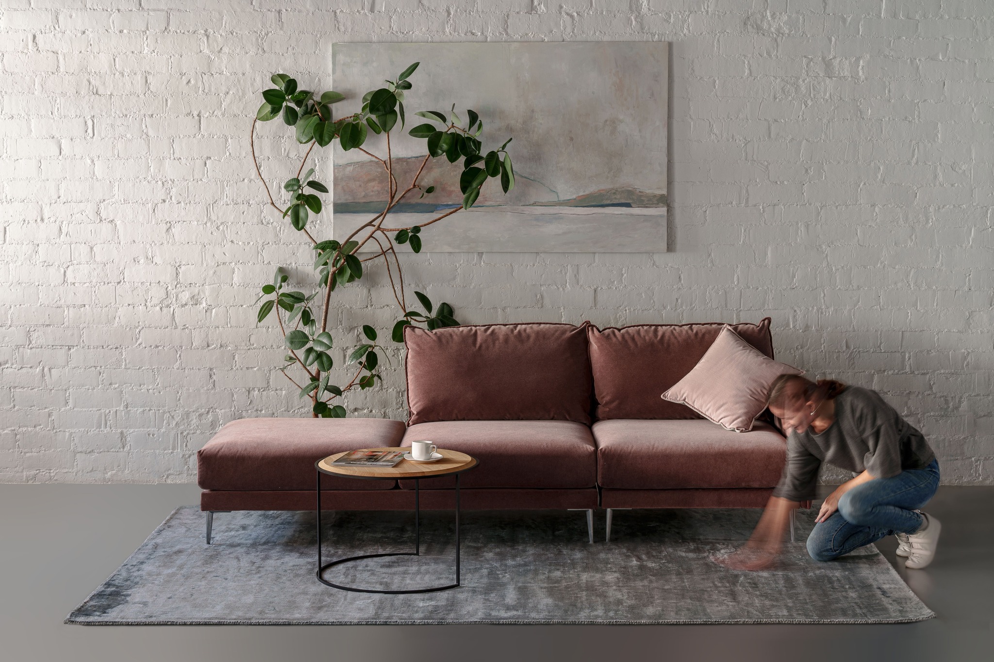 Ковер Carpet Decor Plain Stell Grey C1346