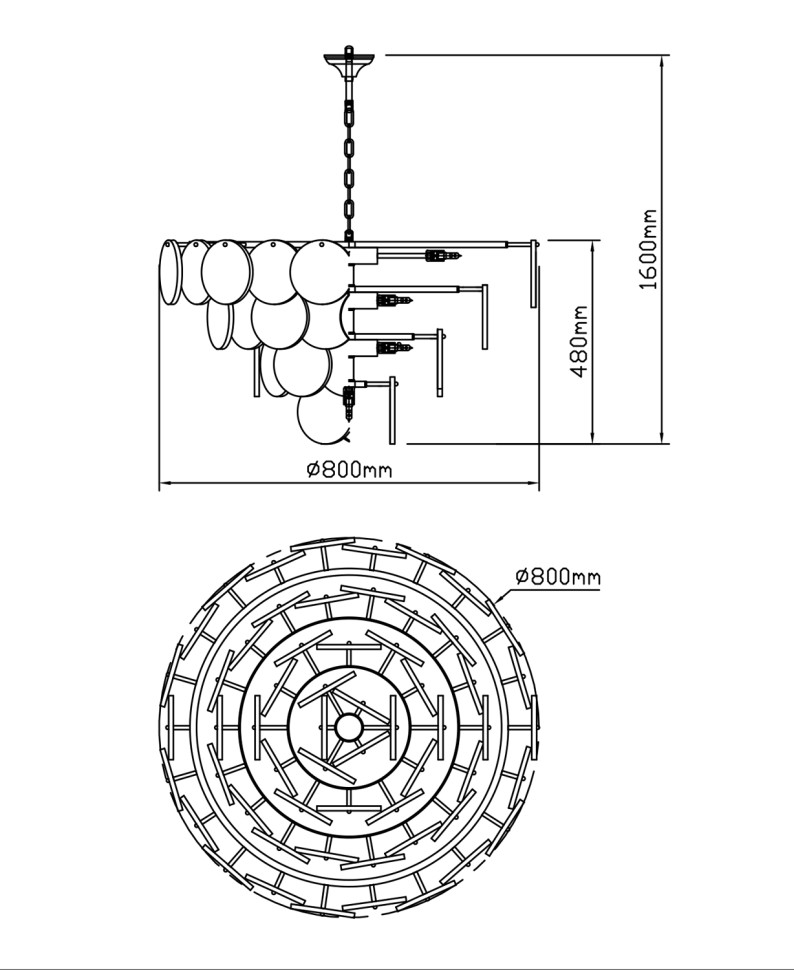Люстра подвесная Fluorite FL1018-20P