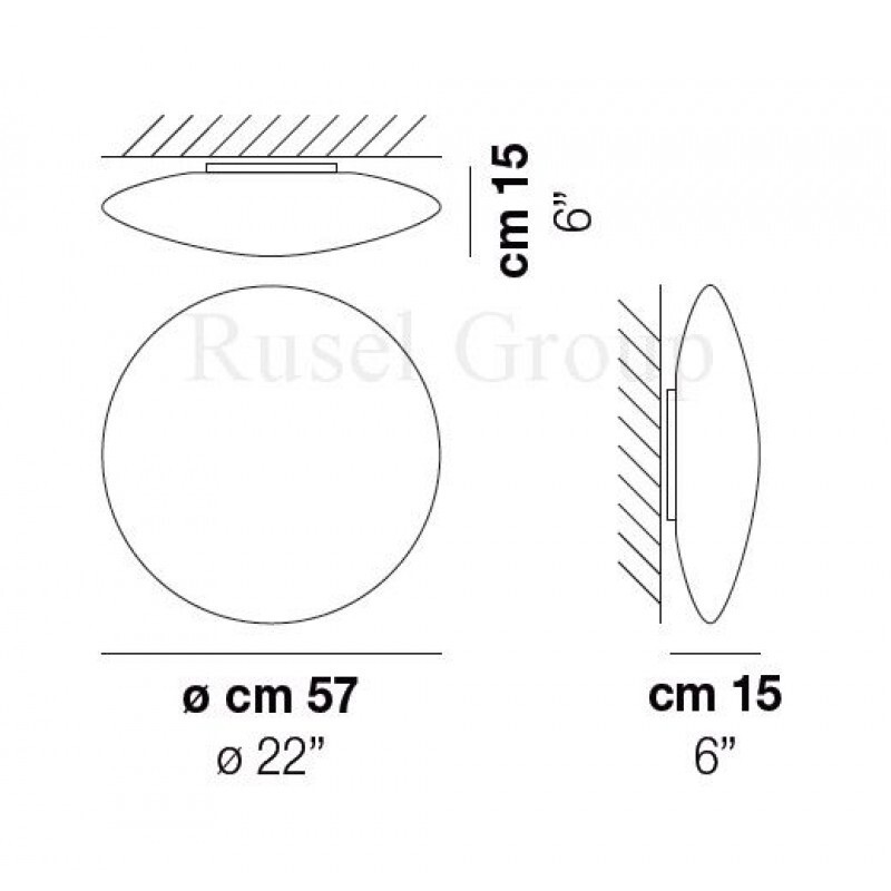 Настенно-потолочный светильник Vistosi SABA PP 60