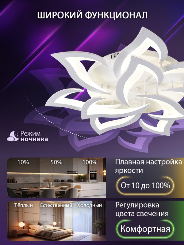 Накладная люстра Natali Kovaltseva LED SMART 84005