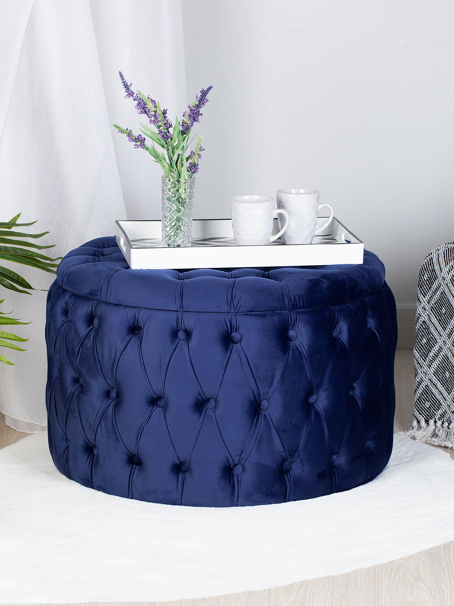 Пуф с крышкой Glasar 49-291B