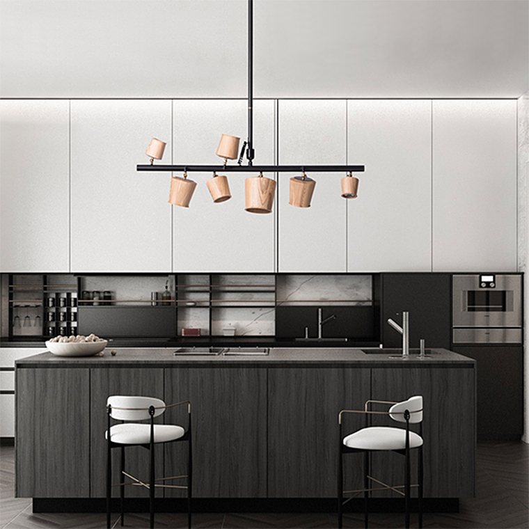 Подвесной реечный светильник CONNY L7 Light brown ball by ImperiumLoft