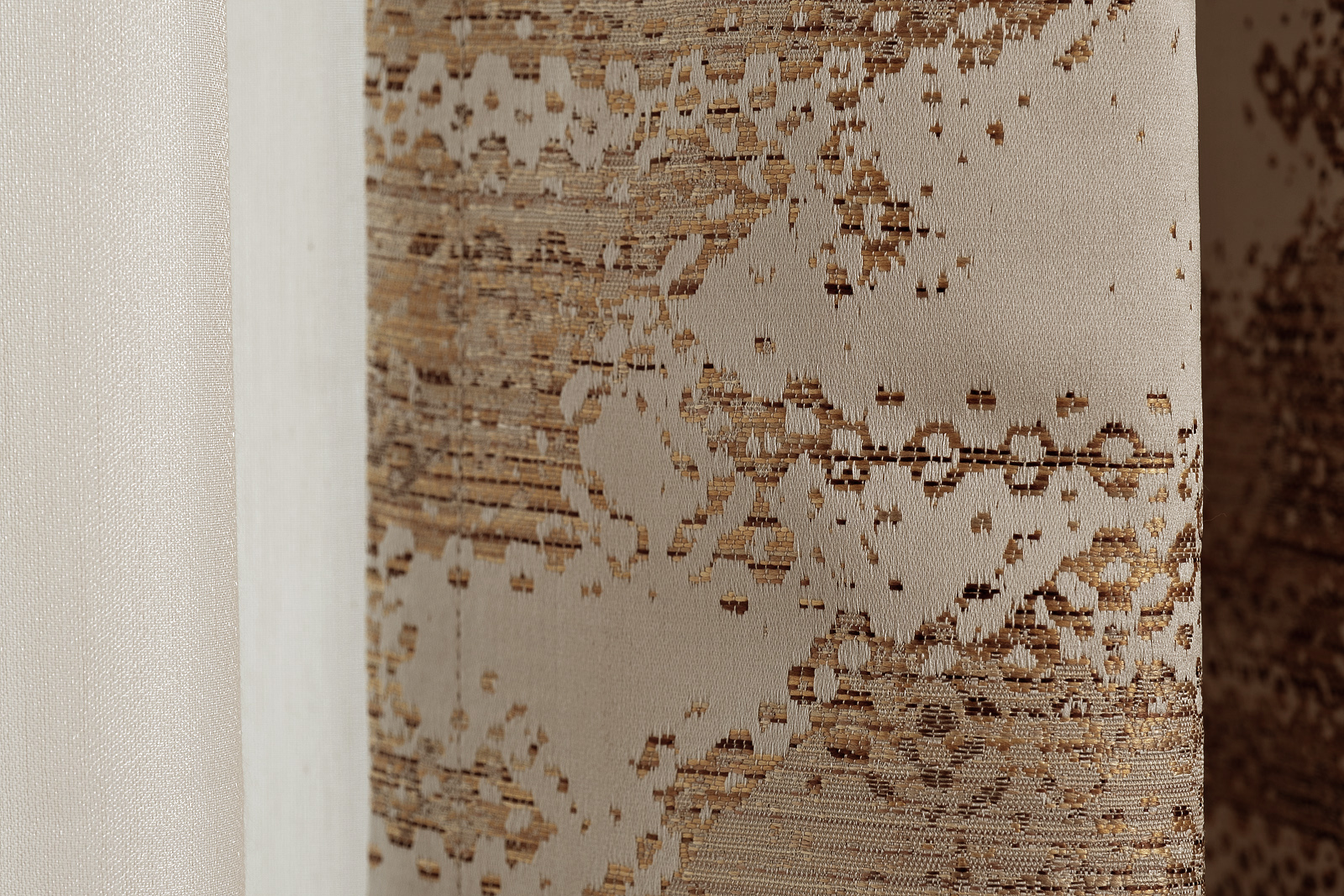 Портьера Bromley бежевый 275*260 Garda Decor 121GD-00028