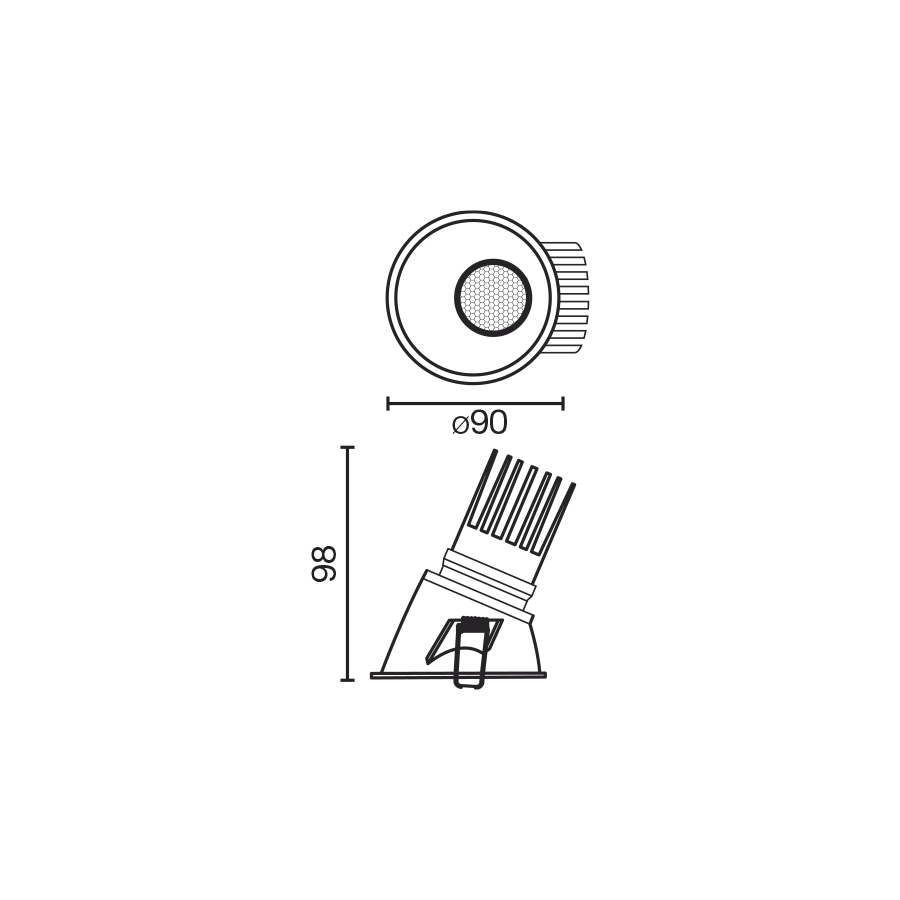 Tulipa Белый встраиваемый даунлайт ASIM 10W 15° 2700K CRI90 Casambi Faro