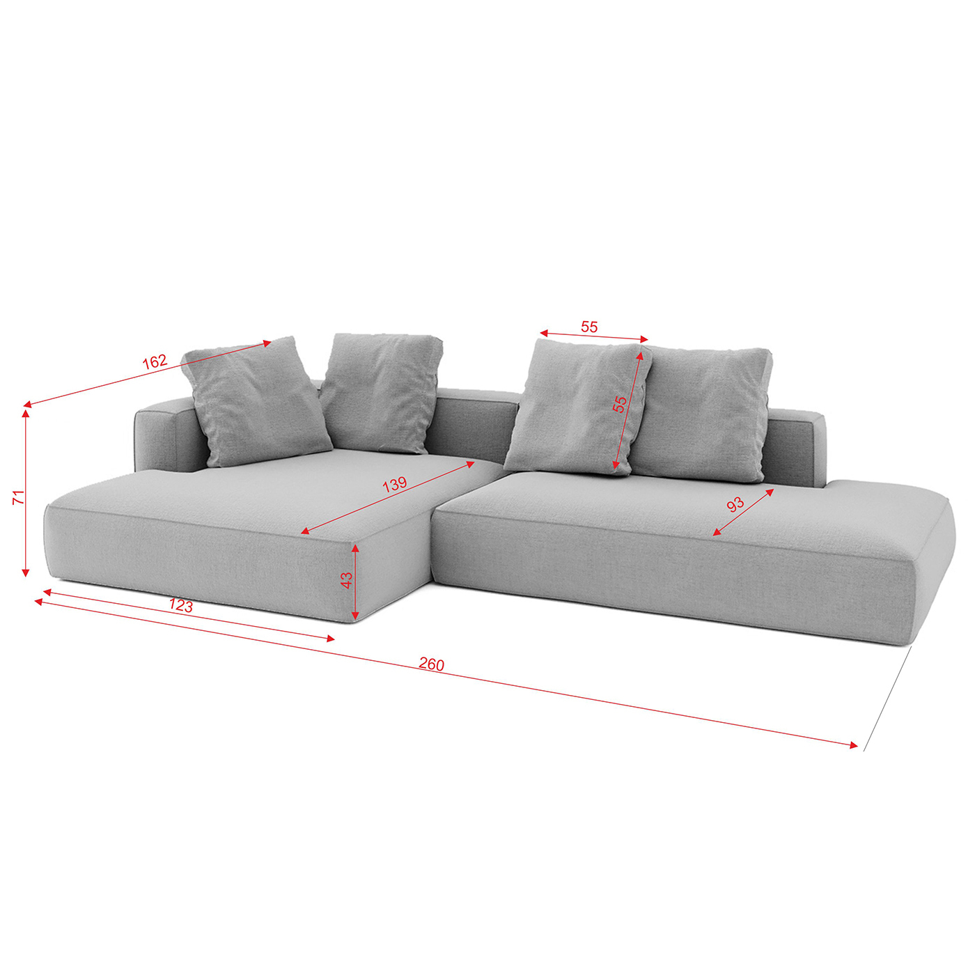 Диван-кровать Ткань Рогожка KARE Memphis K00465