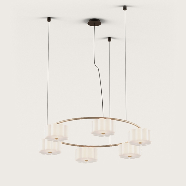 Люстра Flow 6L золотой металл Aromas del Campo