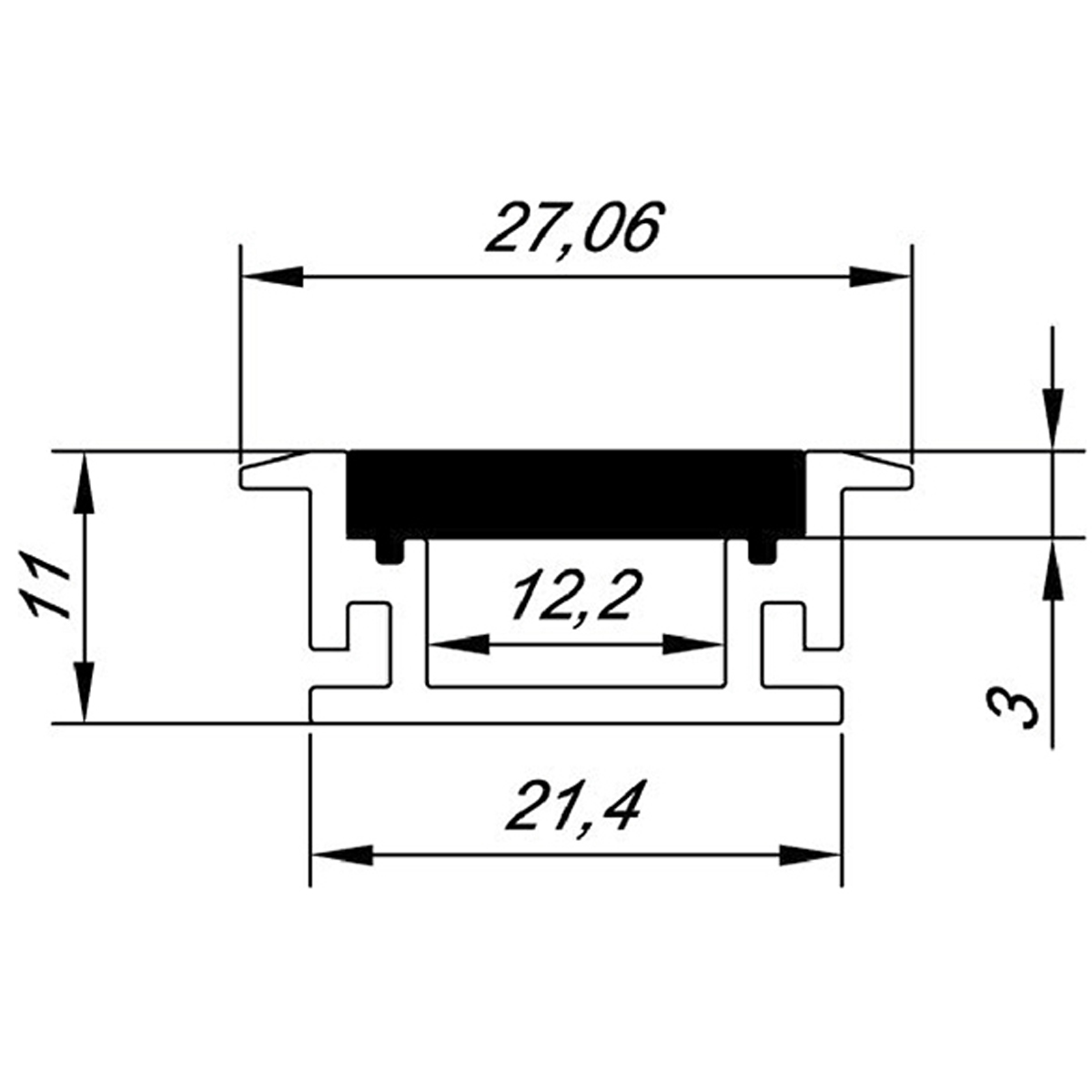 Встраиваемый пол алюминиевый профиль Donolux DL18509