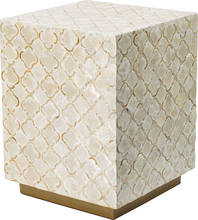 Столик акцентный из раковин устриц Glasar 46961