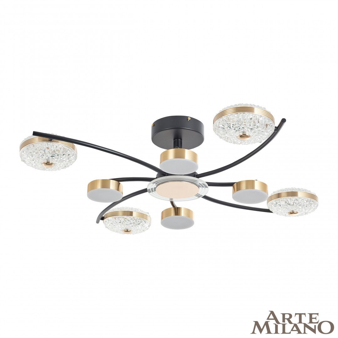 Люстра светодиодная 279169/4+4 BK/GD Arte Milano