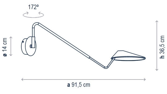 Настенный светильник Bover Non La A/04 Satin Copper