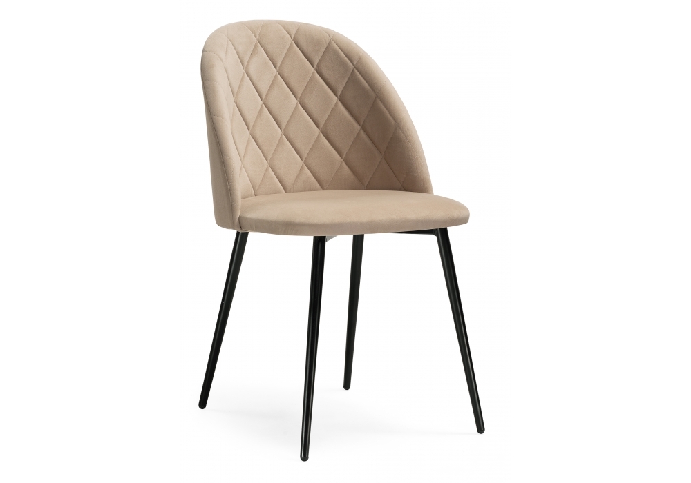 Стул Woodville Зест микровелюр 05 / черный глянец 464198