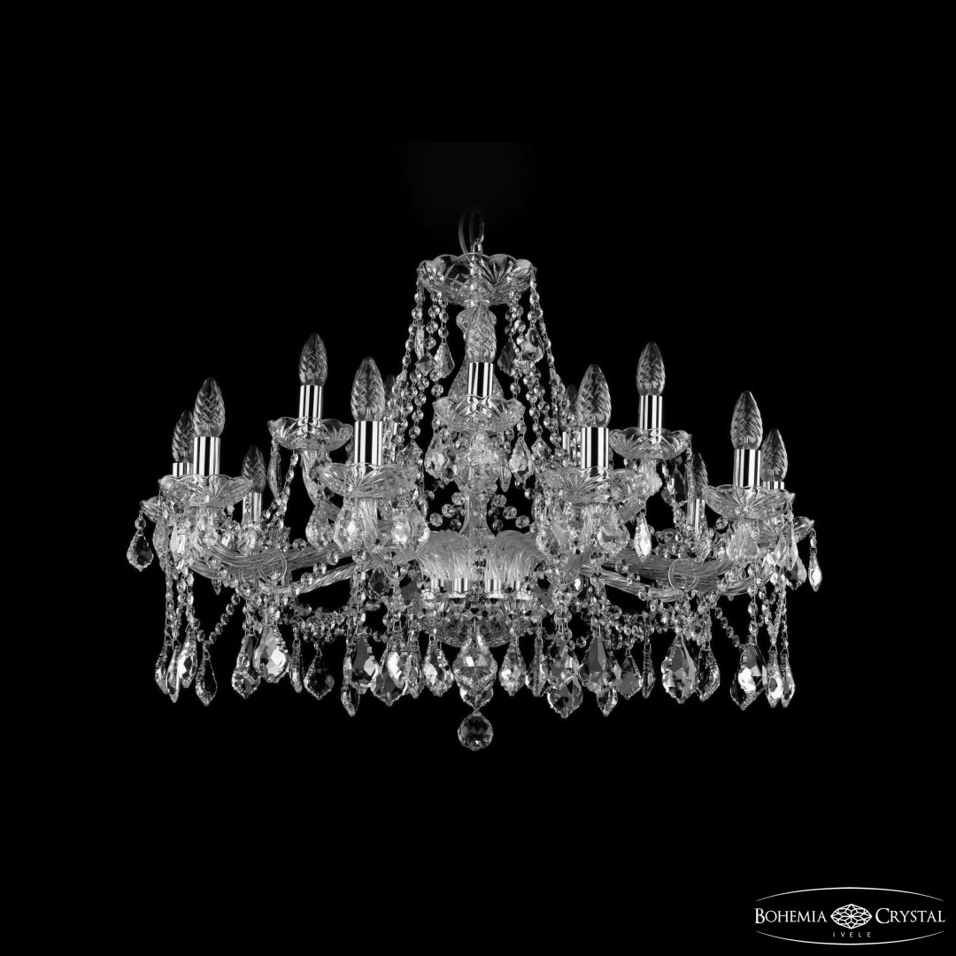 Люстра хрустальная 1413/10+5/300 Ni Leafs Bohemia Ivele Crystal