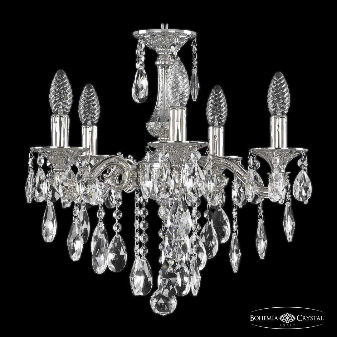 Люстра бронзовая с хрусталём 71102/5/125 B Ni