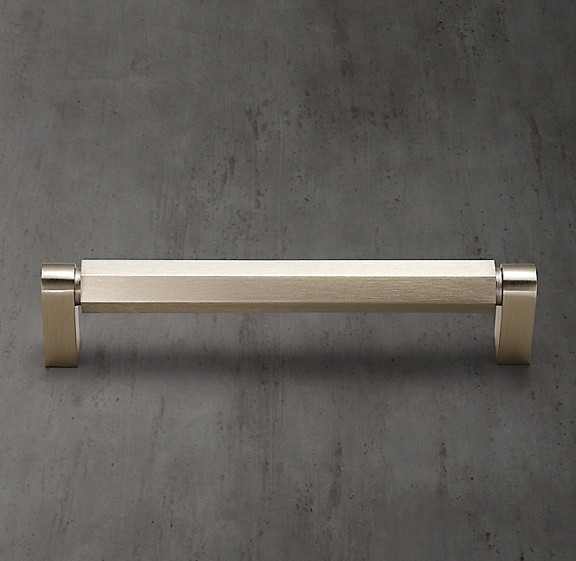 Ручка-скоба Restoration Hardware Lambeth Hex. L.20.3 Satin Nickel