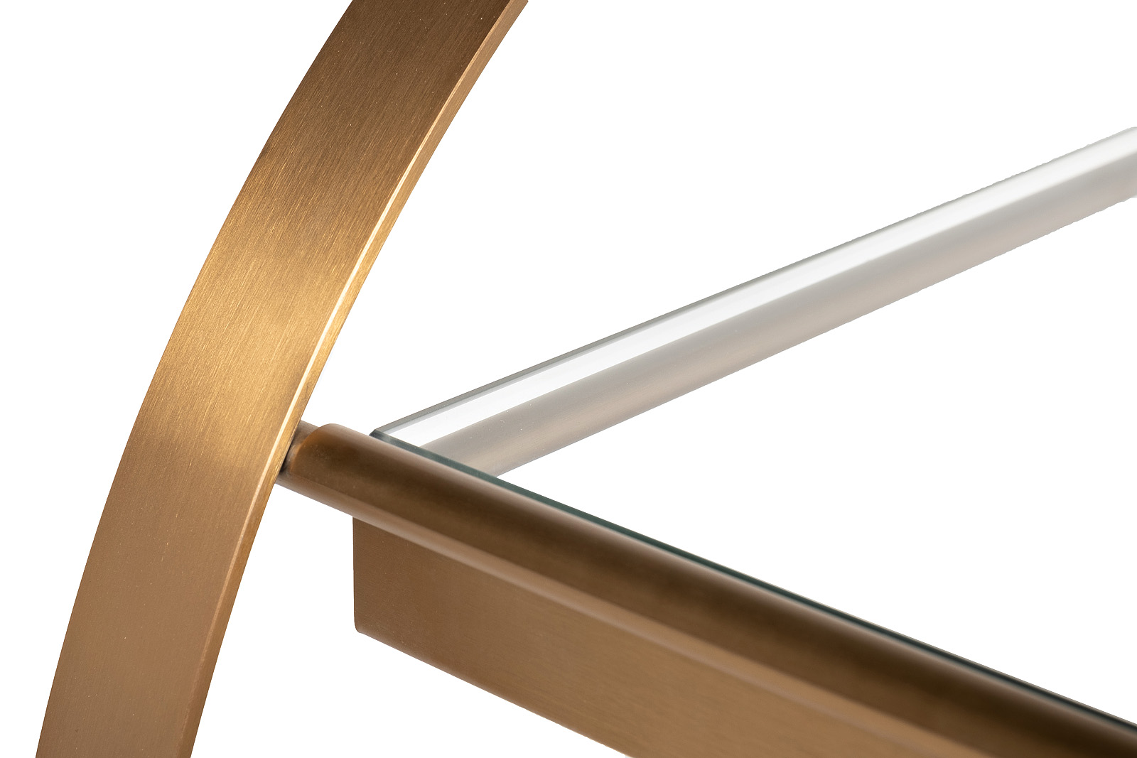 Стол-тележка сервировочн ст.прозр/латунь 70*48*76 Garda Decor 58DB-23085