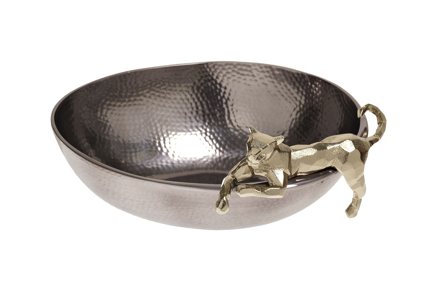 Блюдо декоративное "Ягуар" черное с золотом Garda Decor 69-120159