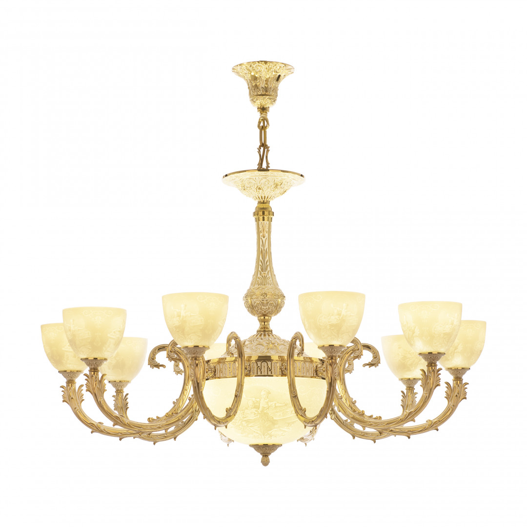 Люстра бронзовая 71109P/10/300 GW P1 U Pair