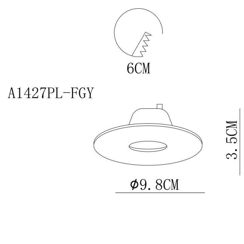 Встраиваемый светильник Arte Lamp A1427PL-1GY