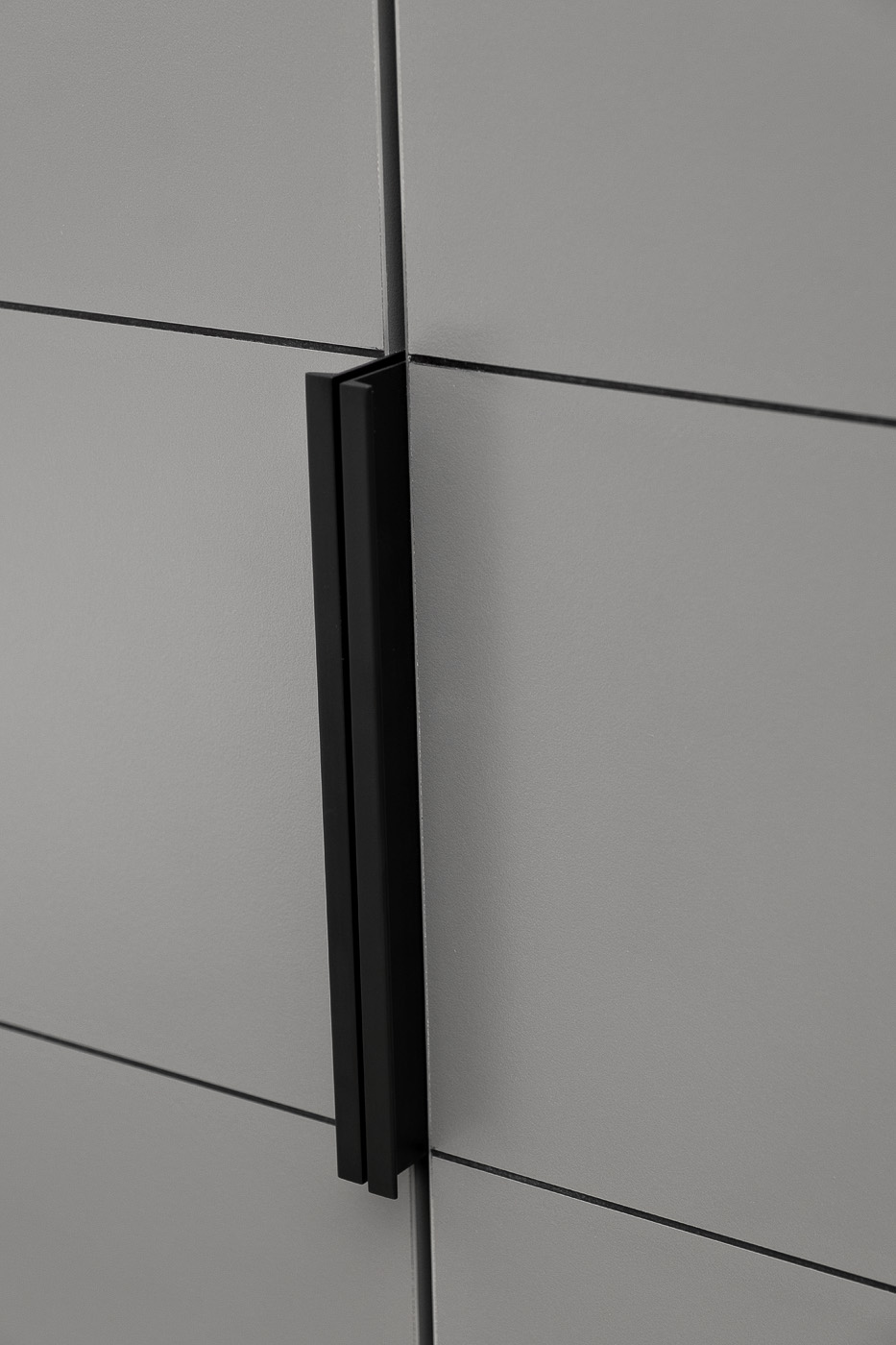 Шкаф двудверный с полками цвет серый кобальт Garda Decor GD-10013/2-6(глухой)