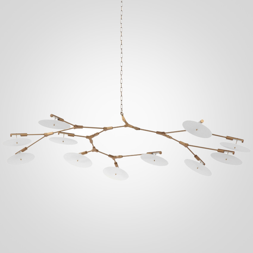 Люстра White Disc 11 ламп by ImperiumLoft