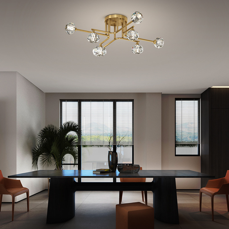 Потолочная люстра RH CH L8 Brass by ImperiumLoft