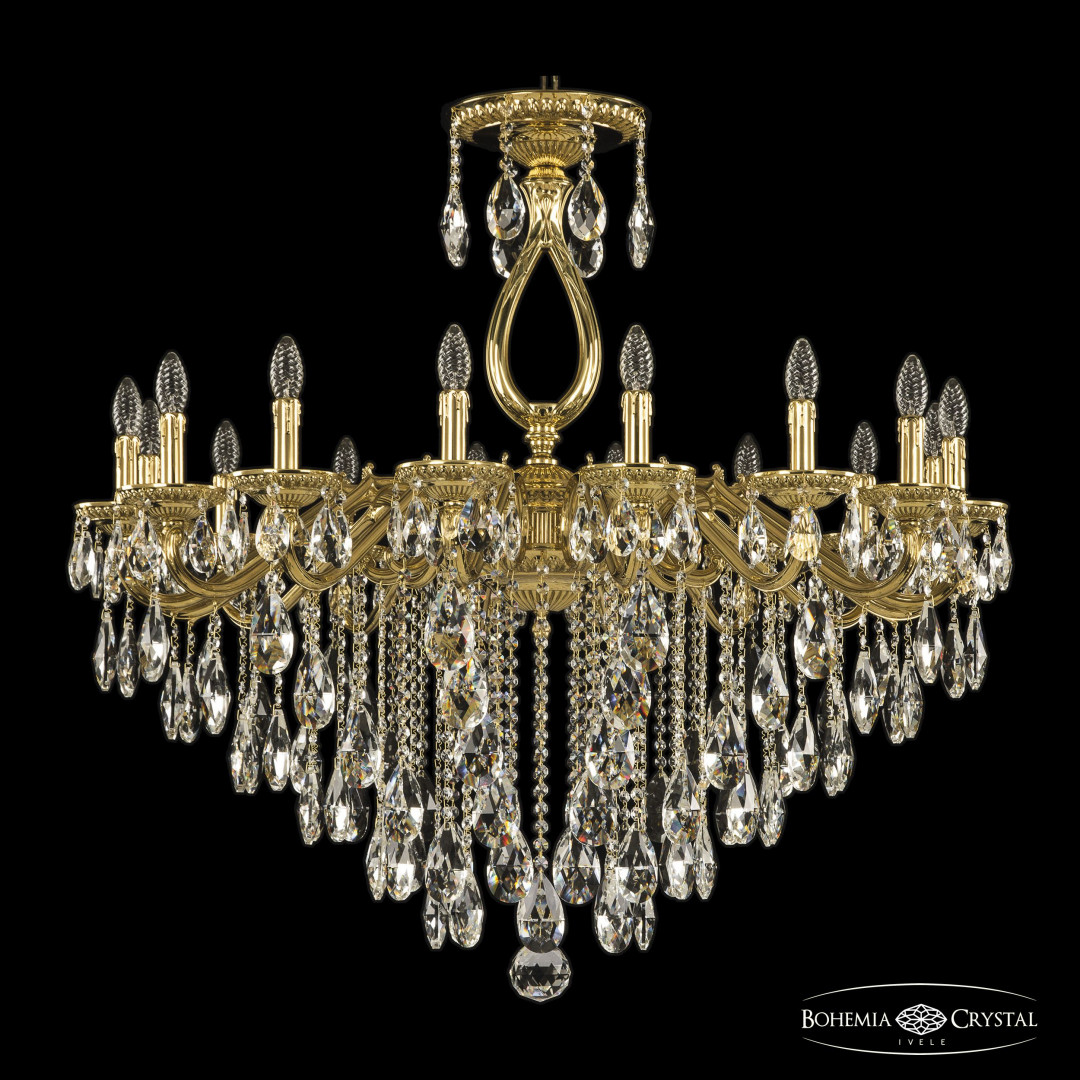 Люстра бронзовая с хрусталём 75302/16/360 B G