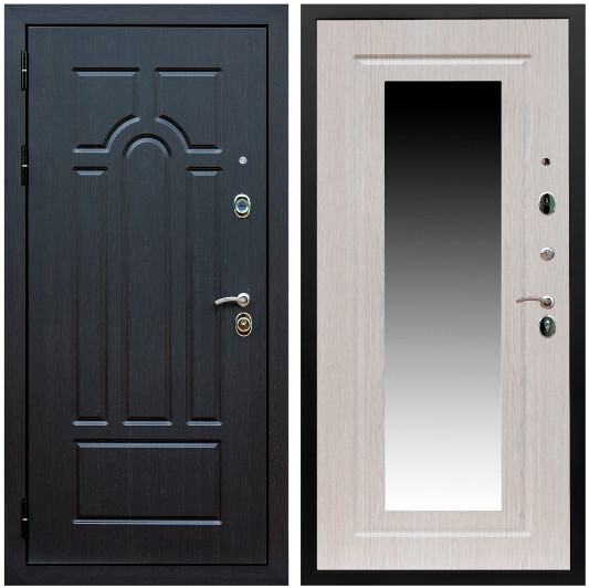 Дверь входная Graf Эврика МДФ 10 мм ФЛ-58 Венге / МДФ 16 мм ФЛЗ-120 Дуб беленый