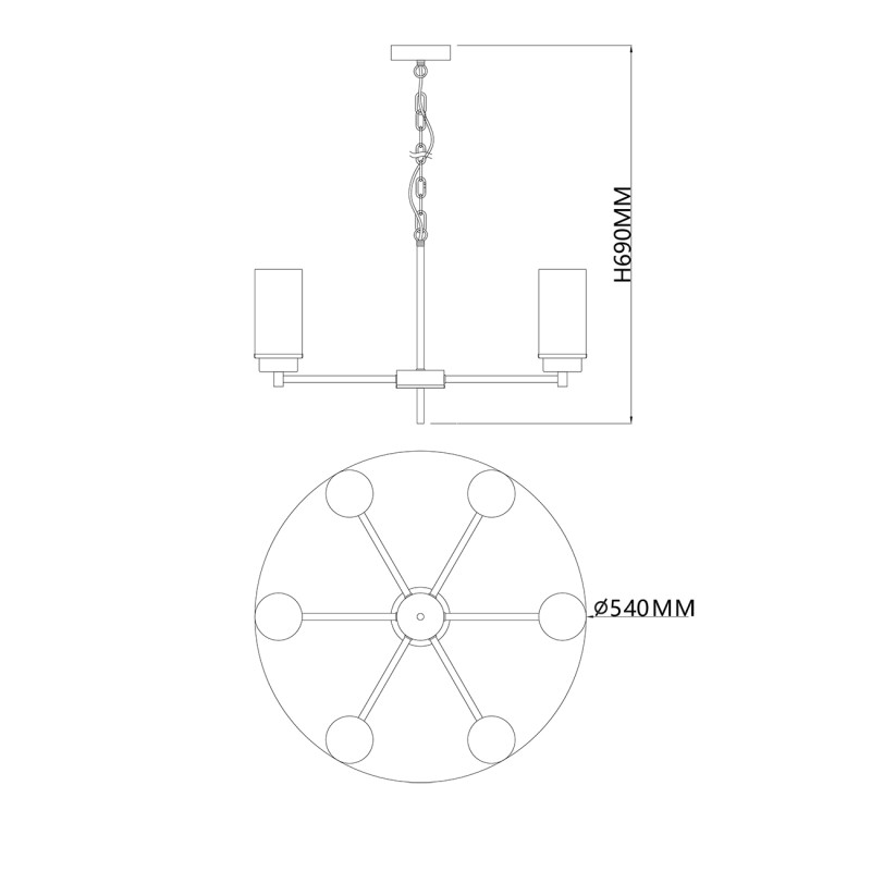Подвесная люстра Escada 2119/6S Chrome