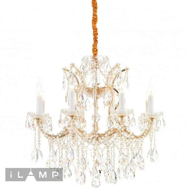 Подвесная люстра iLamp 6071-8 GD+CL