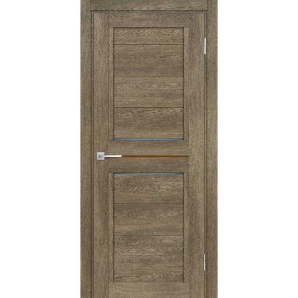 Межкомнатная дверь Graf ТЕХНО-805 белый сатинат, кофе лакобель Бруно (2000 х 900)