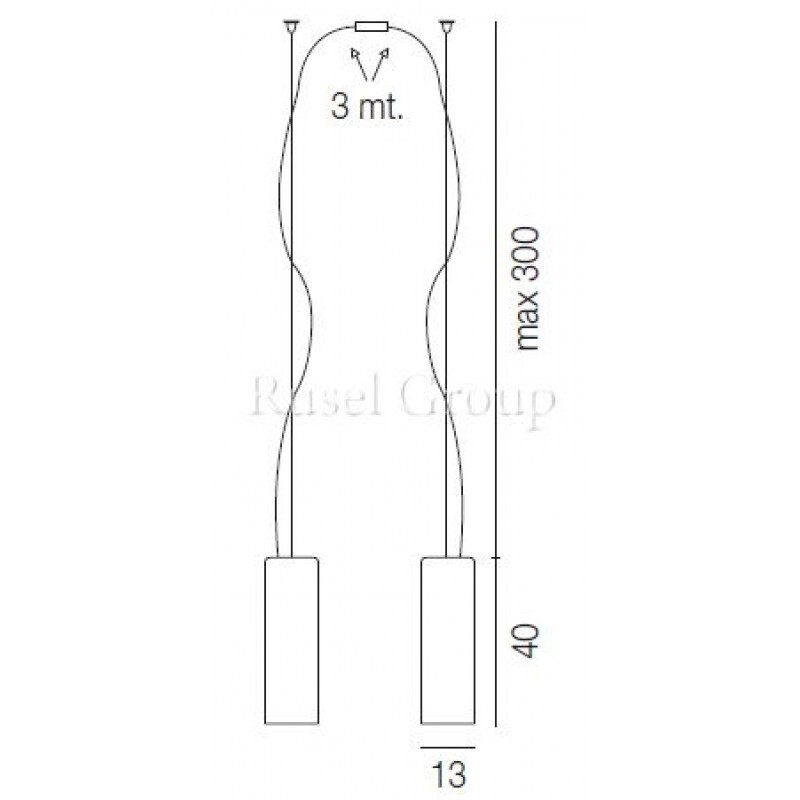 Подвесной светильник Vistosi TUBES SP 40 D2