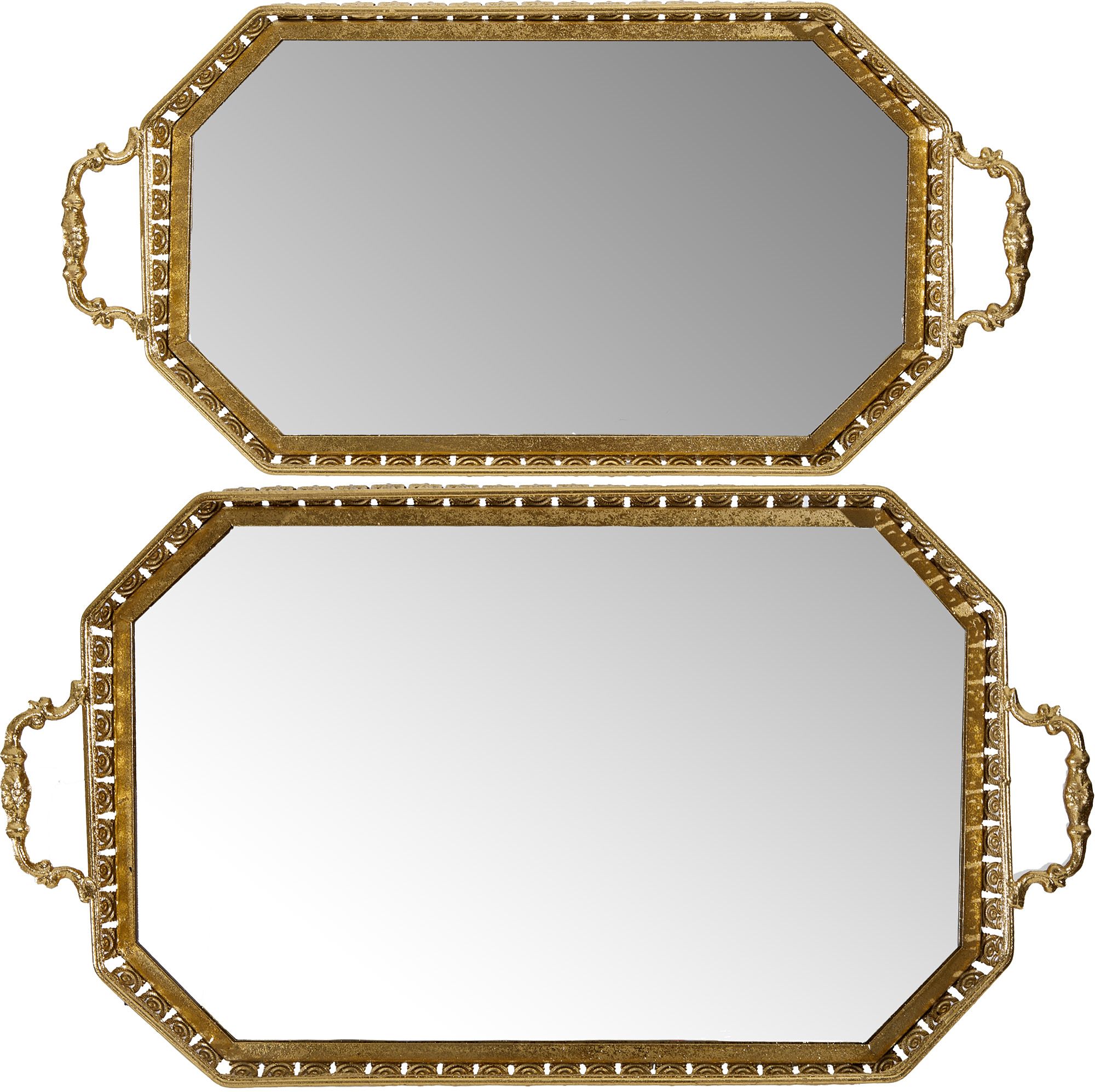 Подносы с зеркальной поверхностью, набор Glasar 57-439