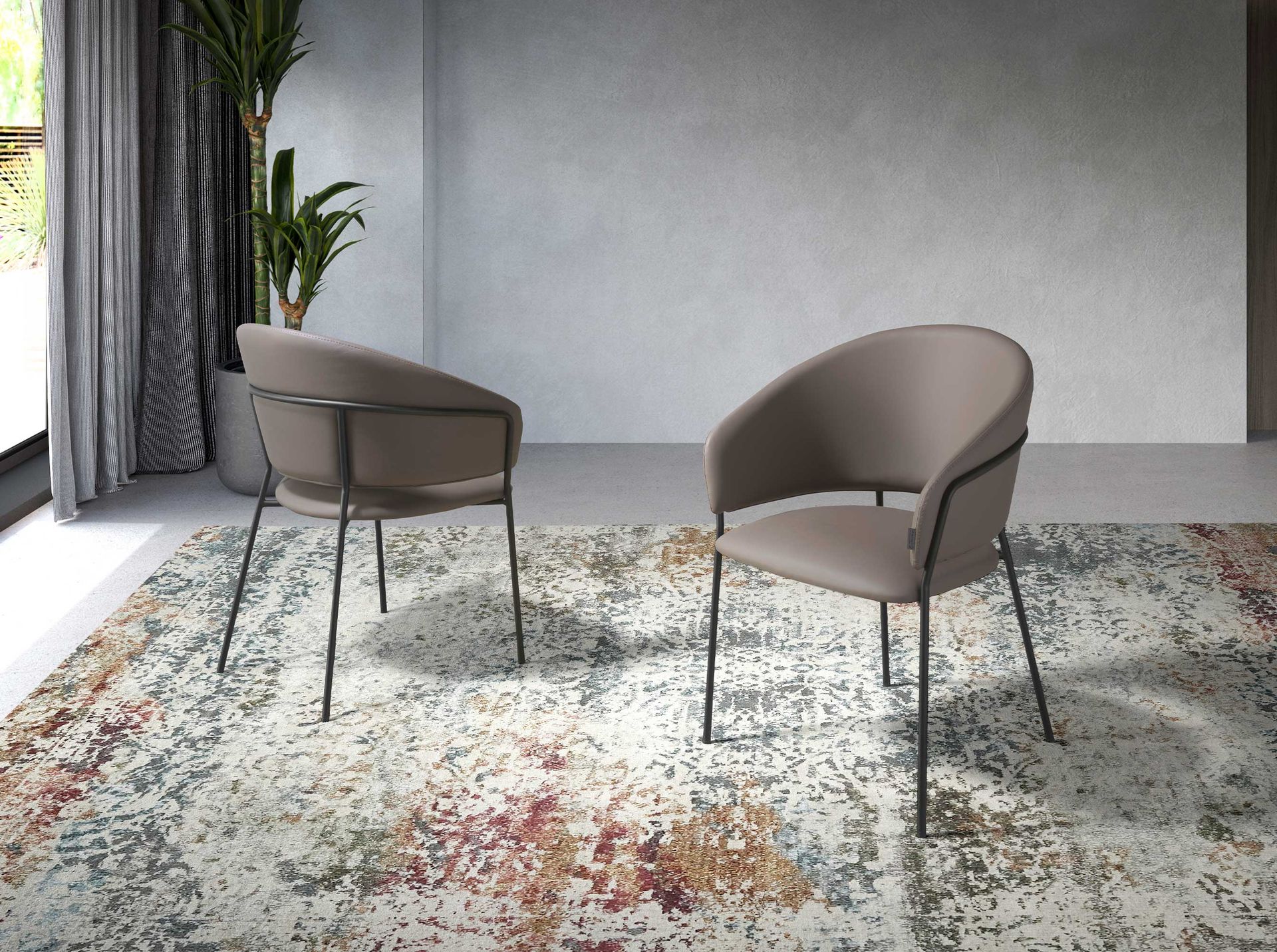 Стул F3236 /4088 из экокожи цвет Aqua C18 Angel Cerda