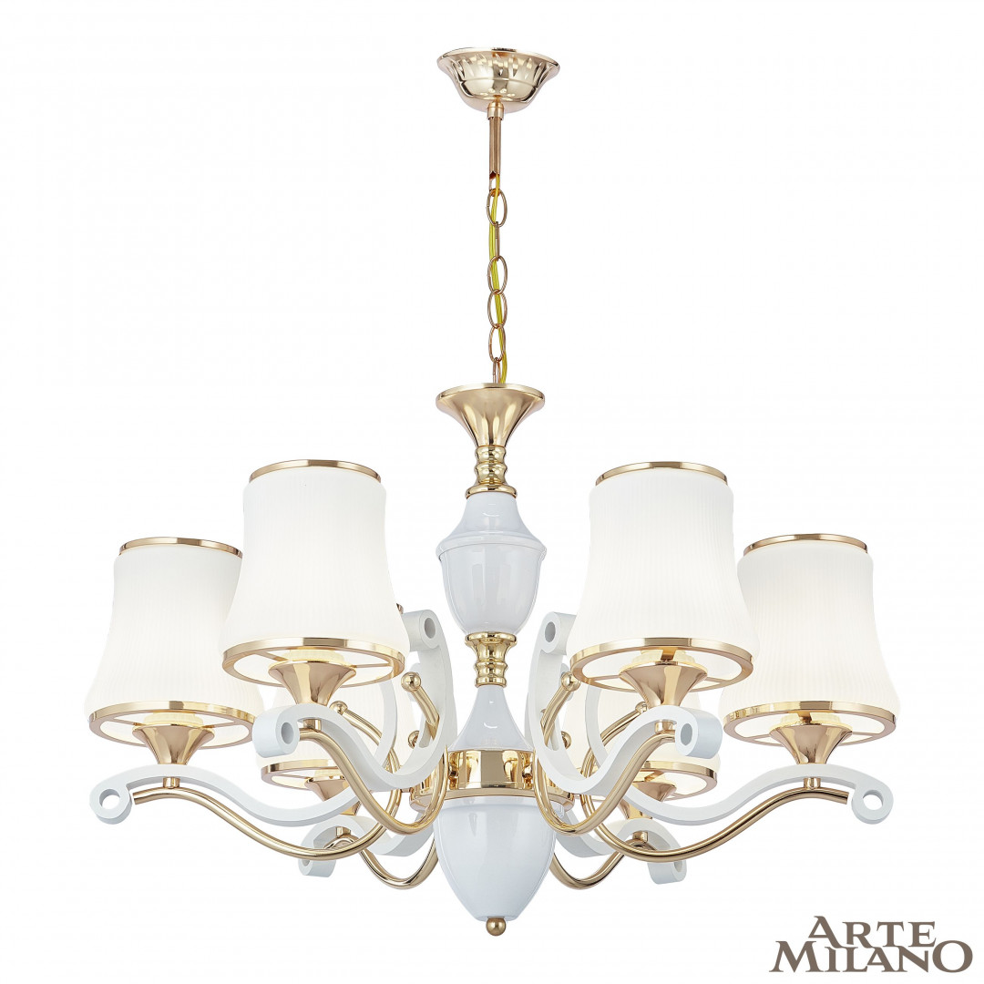 Люстра подвесная с плафонами 303987/6 Wh/Gd Arte Milano