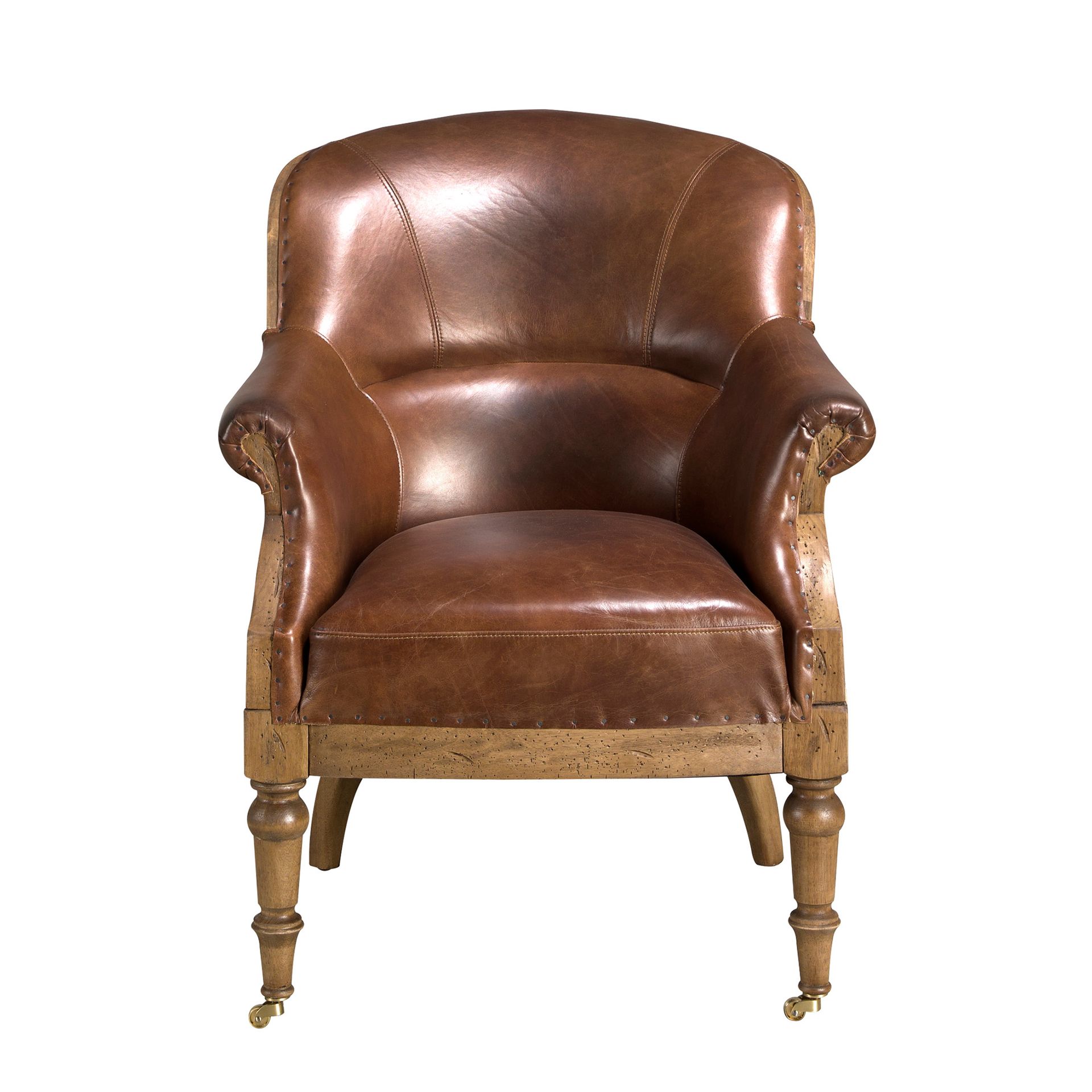 Кресло из кожи коньячно-коричневого цвета, модель 5158 Angel Cerda