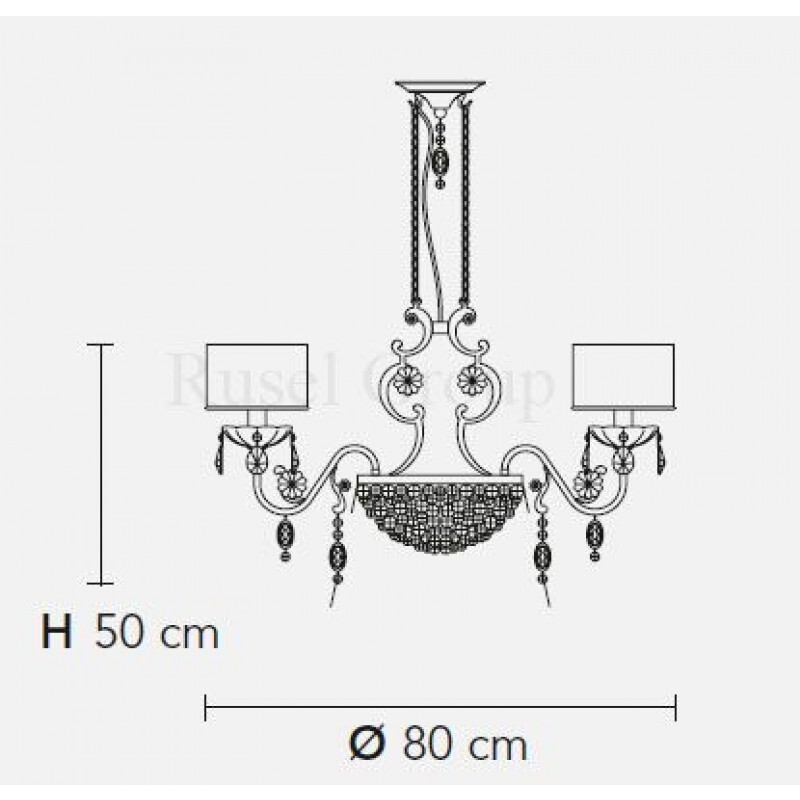 Люстра Masiero ROSEMERY 6