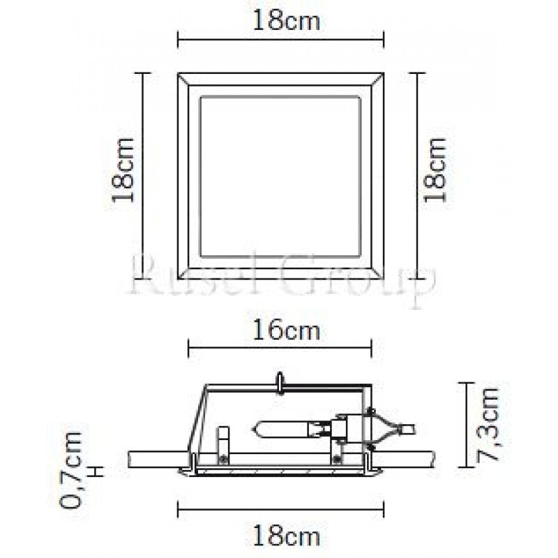 Встраиваемый светильник Fabbian Plano D90 F03 01