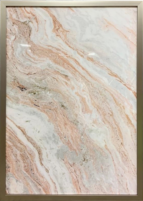 Постер "Розовый мрамор-2" в багете Garda Decor 89VOR-MARBLE2