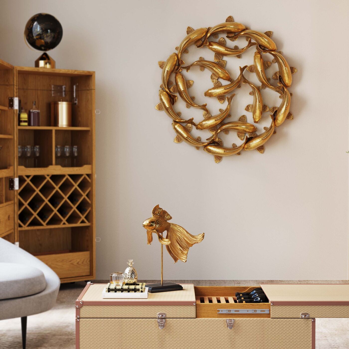 Украшение настенное KARE Fishes 55181