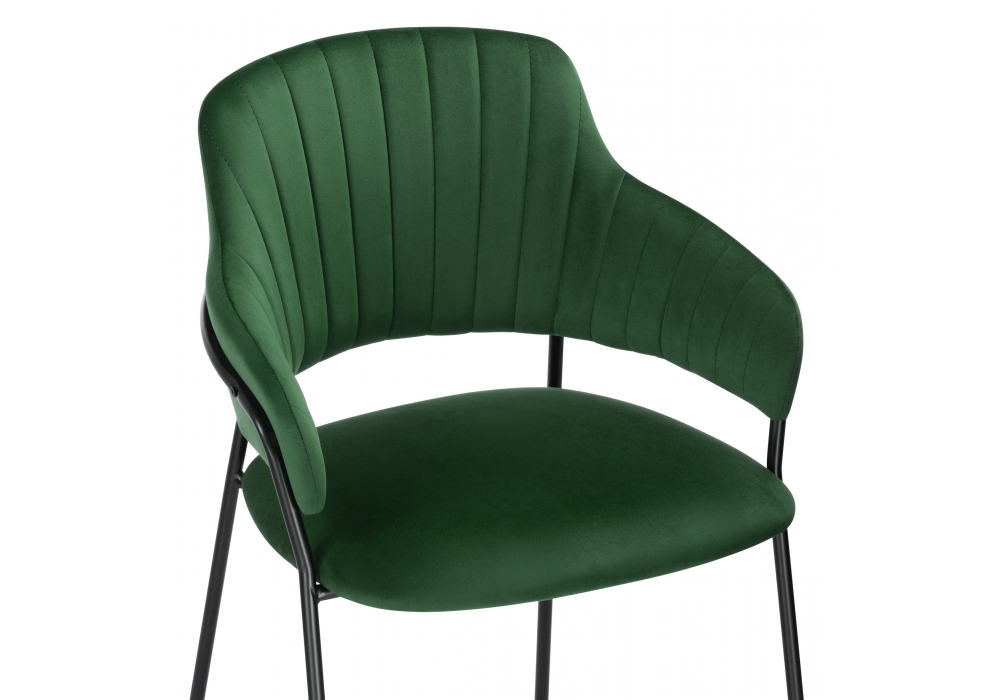 Стул Woodville Инклес темно-зеленый / черный глянец 483854