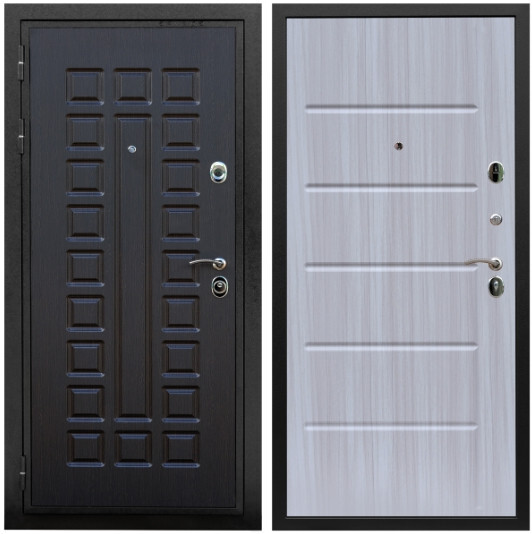 Дверь входная Graf Триумф МДФ 16 мм ФЛ-183 Венге / МДФ 10 мм ФЛ-102 Сандал белый