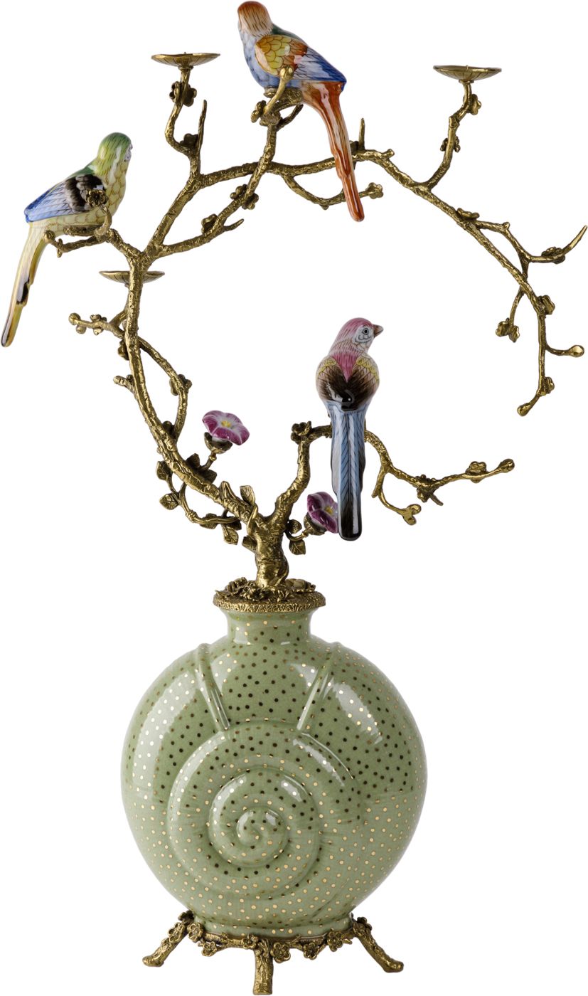 Подсвечник с птицами Glasar 31G2148/A1245HC/HLG1921