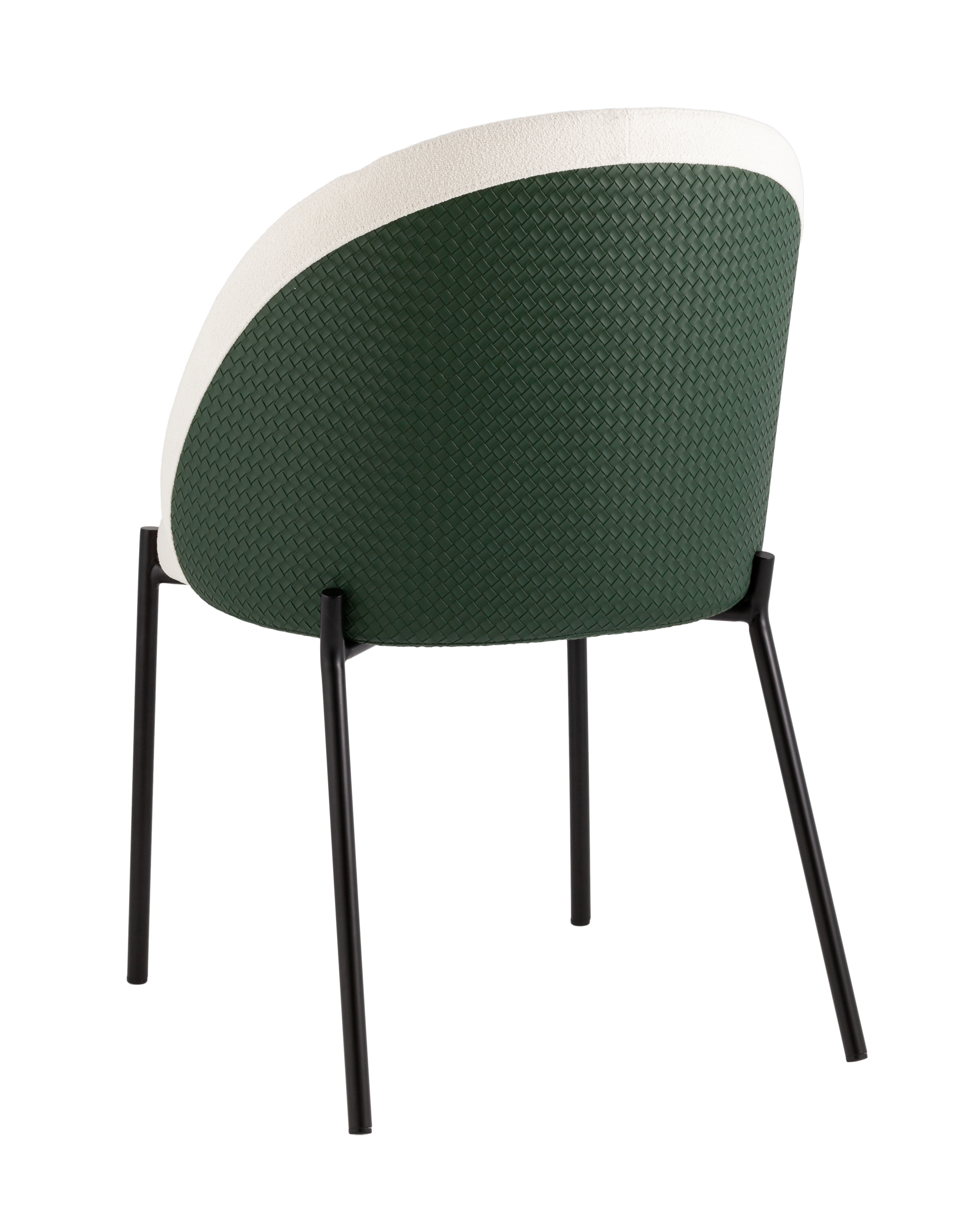 Стул обеденный Adelinde бежевый с зеленой экокожей Stool Group