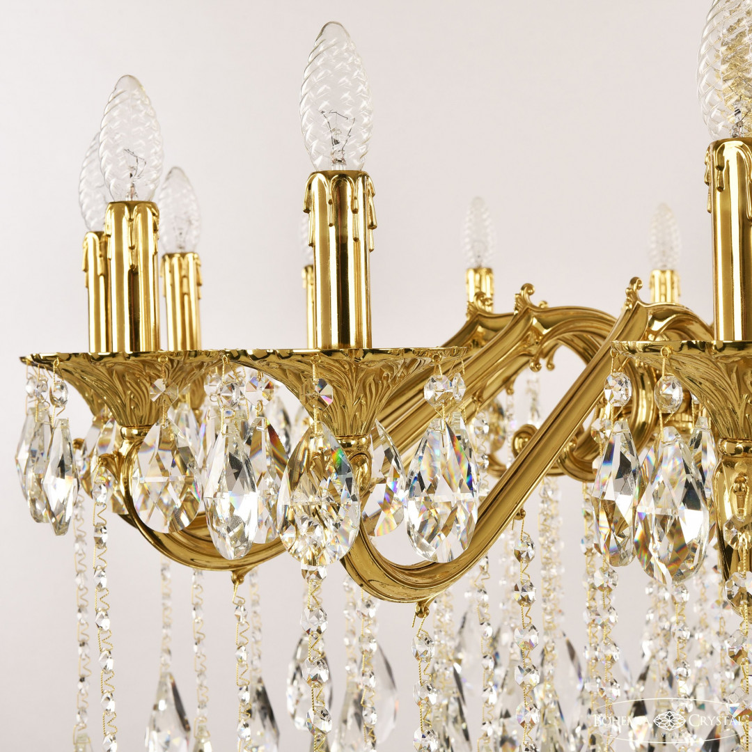 Люстра бронзовая с хрусталём 72302/16/360 A G