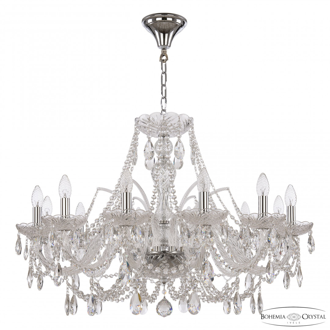 Люстра хрустальная 105/12/300 Ni Bohemia Ivele Crystal