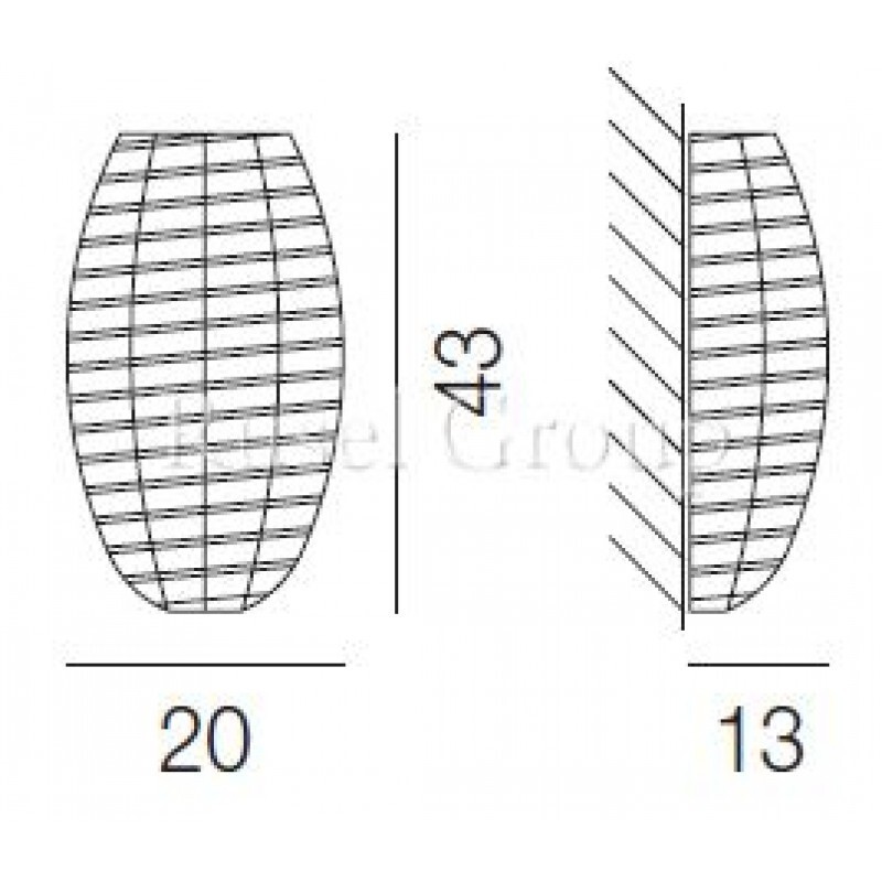 Настенный светильник Vistosi YUBA AP 26