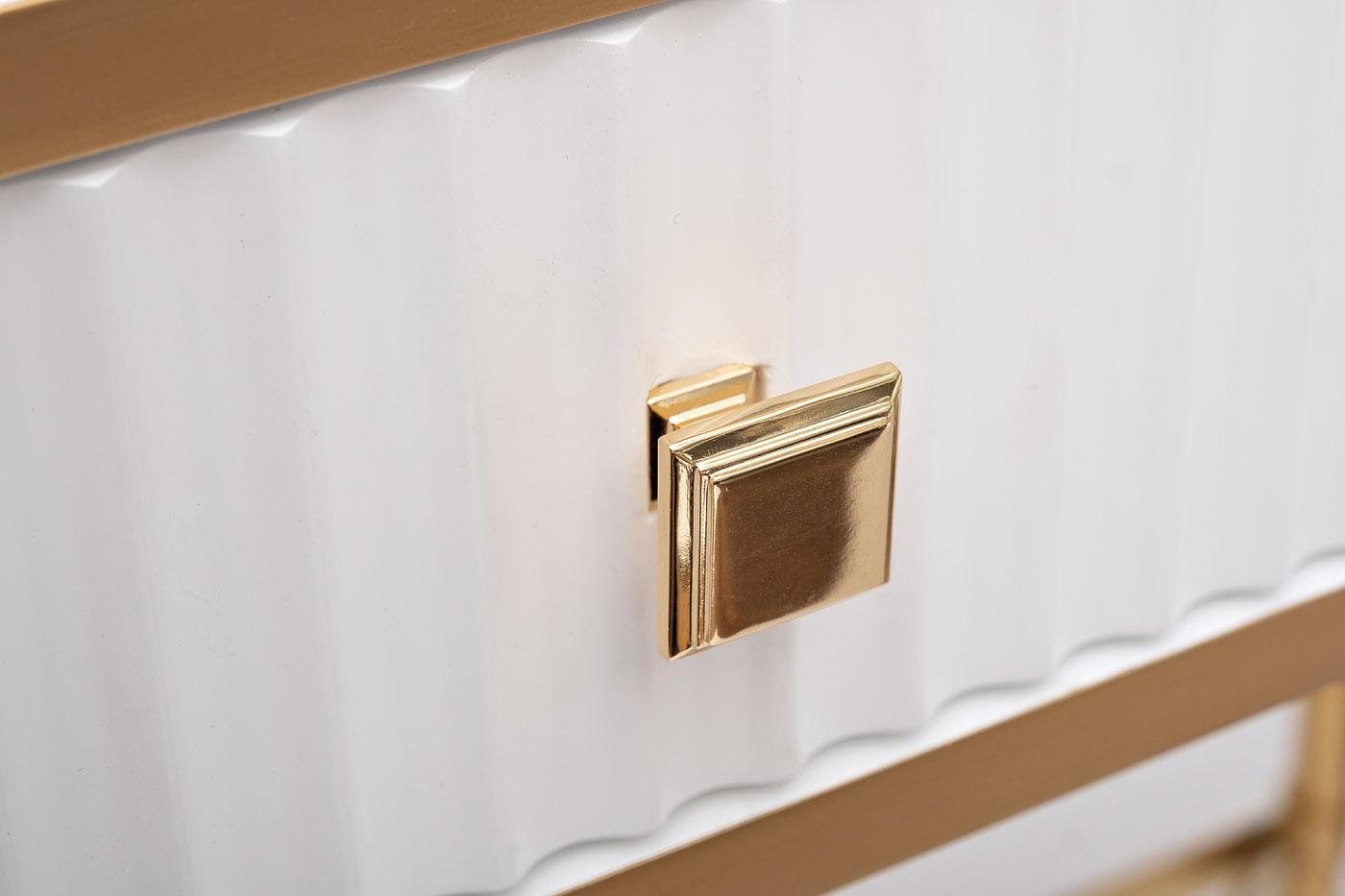 Консоль с ящиком белая/золото Garda Decor KFG166