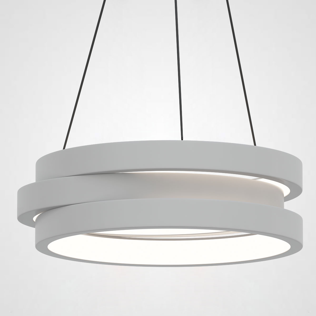 Подвесной кольцевой светильник GALO  D42,5 White by ImperiumLoft