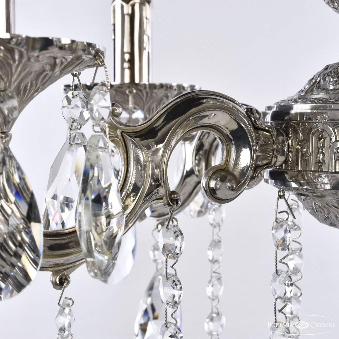Люстра бронзовая с хрусталём 72101/5/125 B Ni